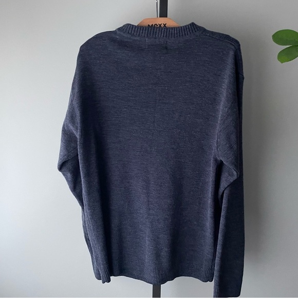 Vintage Arnold Palmer Wool Blend Knit Sweater Prep Dark Blue Size Small Mens - Picture 2 of 6